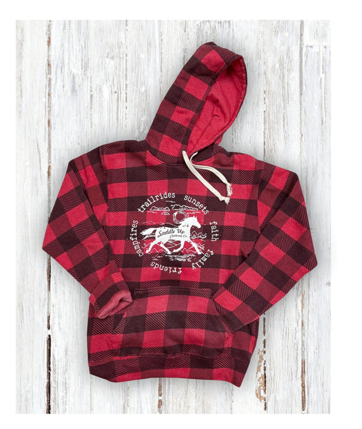 Saddle Up Trail Life Western Hoodie — Campfires, Trailrides, Sunsets & Faith