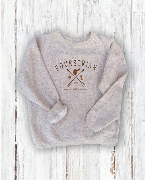 Equestrian Chic English Rider Crewneck