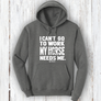 "I Can't go to work, My horse needs me!" Hoodie
