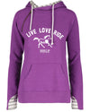 LIVE LOVE RIDE  DOUBLE LINED FASHION HOODIE